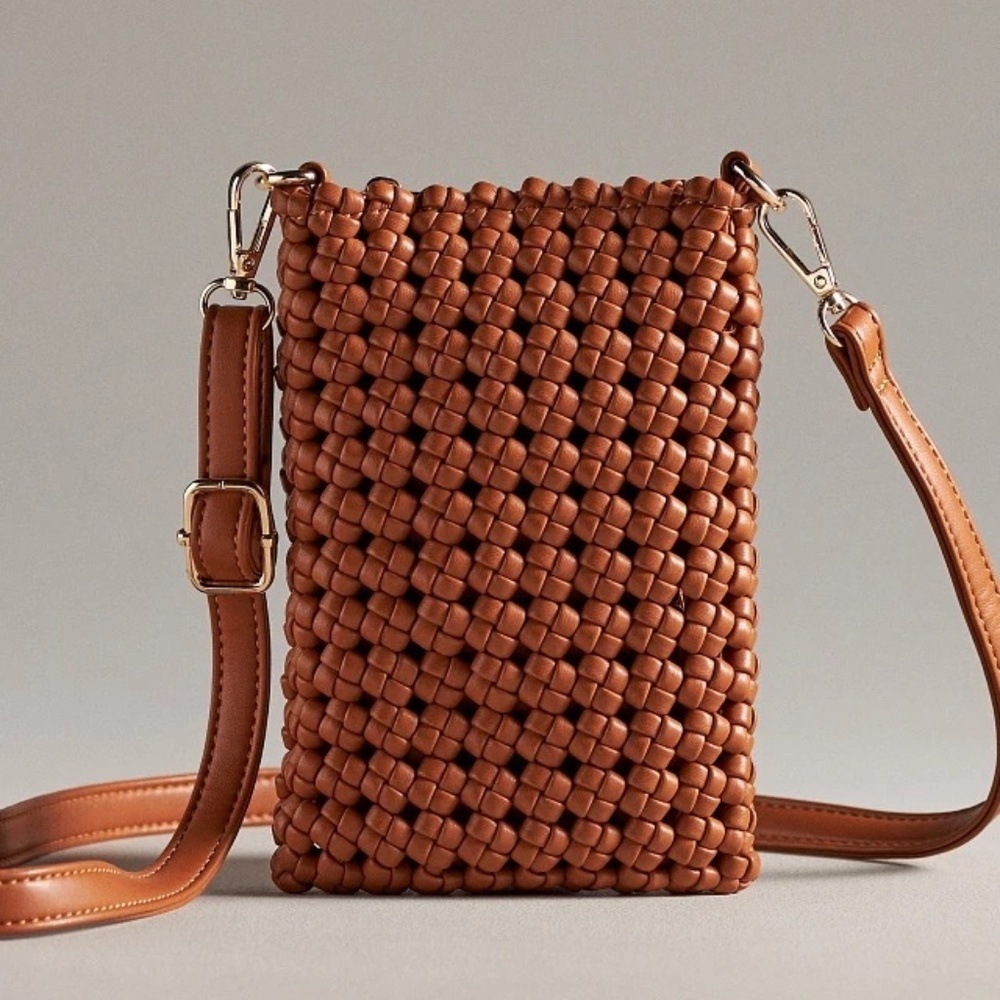 The Kalani Woven Knot Bag in Tan Cell Phone Edition NWOT - Picture 1 of 5